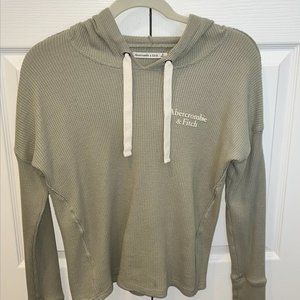 Abercrombie and Fitch waffle hoodie - baby green - size small